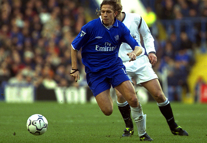Football - FA Barclaycard Premiership , Chelsea v Bolton Wanderers , 23/12/01 Chelsea's Samuele Dalla Bona in action v Bolton Mandatory Credit:Action Images / Christopher Lee