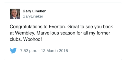 La reazione di Gary Lineker, attualmente commentatore