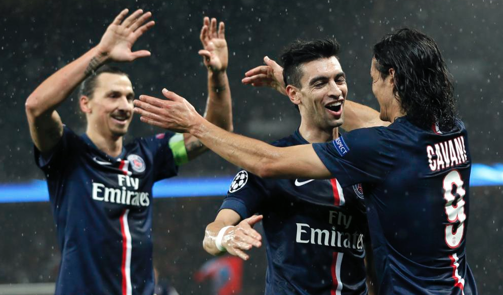paris saint germain cavani pastore ibrahimovic
