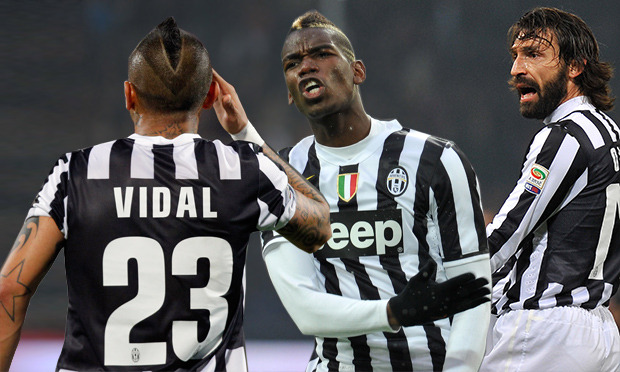 Pirlo Pogba Vidal Juventus