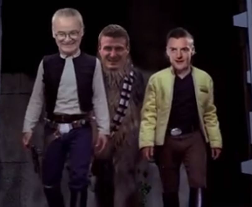 VIDEO: Ranieri, Vardy e Huth nel finale di Star Wars